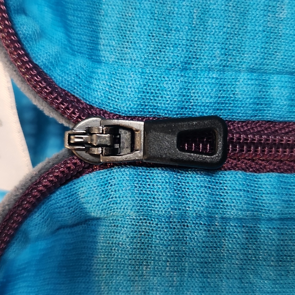 Patagonia Aqua Blue Capilene Quarter Zip Pullover Size Small With Flaw - Picture 6 of 15